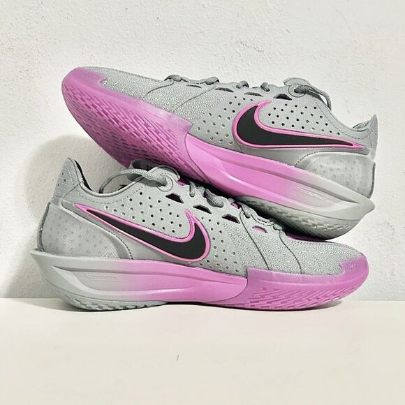 Nike Air Zoom GT Cut 3 “Grey Fuchsia” Men’s Size 7.5 Cushioned Basketball Shoes